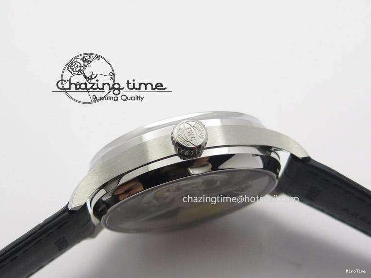 MIROTIME 0416 Breathable Portuguese Real PR IW500127 ZF 1:1 Best Edition Gray Red Dial On Black Leather Strap A 7332